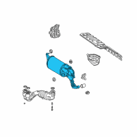 OEM 2002 Toyota MR2 Spyder Muffler & Pipe Diagram - 17430-22090