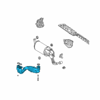 OEM 2000 Toyota MR2 Spyder Front Pipe Diagram - 17410-22132