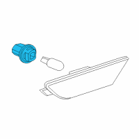 OEM 2004 Chevrolet SSR Socket Asm-Front Side Marker Lamp Diagram - 15215443