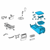 OEM Toyota Land Cruiser Console Assembly Diagram - 58901-60620-C0