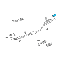 OEM 2008 Honda CR-V Chrome Exhaust Finisher Diagram - 08F53-SWA-100