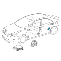 OEM 2018 Toyota Camry Side Sensor Diagram - 89831-33080