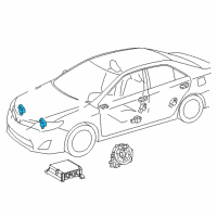 OEM 2018 Toyota Camry Front Sensor Diagram - 89173-39525
