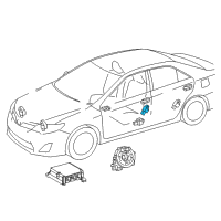 OEM Toyota Camry Side Sensor Diagram - 89831-33090