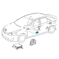 OEM 2020 Toyota Corolla Side Sensor Diagram - 8983A-33010