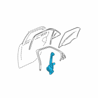 OEM 2010 Cadillac STS Window Regulator Diagram - 25999741