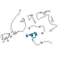 OEM 2014 BMW ActiveHybrid 3 Fuel Tank Ventilation Valve With Pipe Diagram - 13-90-7-636-153