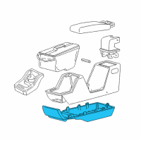 OEM 2000 Mercury Mountaineer Console Panel Diagram - XL2Z-98043B62-AAC