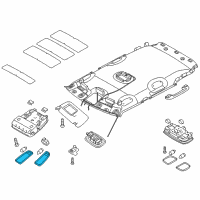 OEM 2019 Kia Soul Lens-OVERHEADEAD Console Diagram - 92822B2000