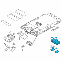 OEM 2017 Kia Soul EV Lamp Assembly-Room Diagram - 92850B2000BF3