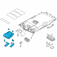 OEM 2019 Kia Soul Lamp Assembly-Overhead Console Diagram - 92820B2010BF3