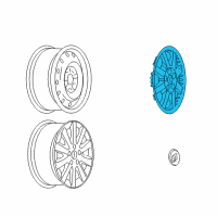 OEM 2007 Buick Terraza Wheel Cover Diagram - 9597445