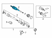 OEM 2021 Toyota Venza Outer Joint Diagram - 43470-80481