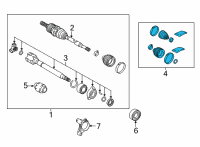 OEM 2021 Toyota Venza Boot Kit Diagram - 04437-48170