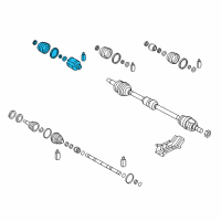 OEM 2017 Kia Rio Joint Kit-Front Axle Differential Diagram - 495821W100