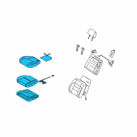 OEM 2003 Lexus GS430 Seat Cushion Pad Diagram - 7013030010A1