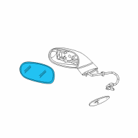 OEM Chevrolet Mirror Glass Diagram - 88981034