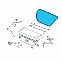 OEM 2021 Honda Insight Weatherstrip, Trunk Lid Diagram - 74865-TBA-A11