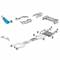 OEM 2016 Cadillac ATS Catalytic Converter Diagram - 12668174