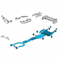 OEM Cadillac ATS Muffler & Pipe Diagram - 84399113