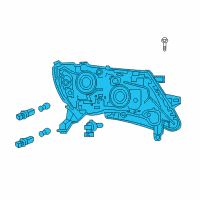 OEM 2017 Nissan Pathfinder Headlamp Assembly-Driver Side Diagram - 26060-9PF1A