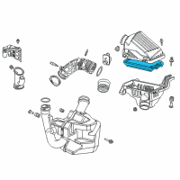OEM 2004 Acura TSX Air Cleaner Element Assembly (Blue) Diagram - 17220-RAA-A01
