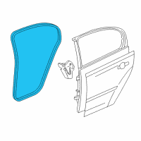 OEM 2009 Chevrolet Cobalt Weatherstrip, Rear Side Door Diagram - 15798473