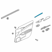 OEM 2019 Honda Civic Panel Assy., R. FR. Trim *NH1001L* (SPINDLE METAL) Diagram - 83520-TBA-A21ZG