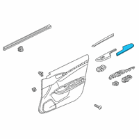 OEM 2017 Honda Civic Armrest Assy., L. FR. Door Lining *NH900L* (DEEP BLACK) Diagram - 83554-TGG-A11ZB