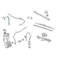 OEM 2018 Cadillac CT6 Washer Hose Diagram - 23354830