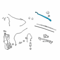 OEM Cadillac Wiper Arm Diagram - 23282660