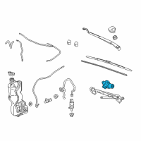 OEM 2017 Cadillac CT6 Wiper Motor Diagram - 23368170