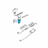 OEM 2002 Hyundai Sonata Manifold Catalyst Case Assembly Diagram - 28530-38760