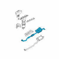 OEM 2003 Hyundai Santa Fe Front Exhaust Pipe Diagram - 28610-26000