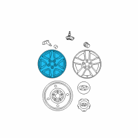 OEM 2005 Hyundai Tucson Aluminium Wheel Assembly Diagram - 52910-2E200