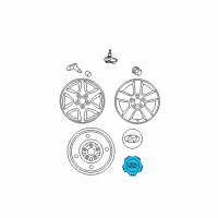 OEM 2005 Hyundai Tucson Aluminium Wheel Hub Cap Assembly Diagram - 52960-2E610