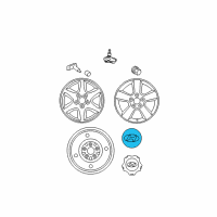 OEM Hyundai Tucson Aluminium Wheel Hub Cap Assembly Diagram - 52960-2E620