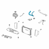 OEM 2007 GMC Sierra 1500 Classic Hose Asm-Radiator Surge Tank Outlet Diagram - 21994332