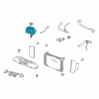 OEM 2005 Chevrolet Silverado 1500 Tank Asm-Radiator Surge Diagram - 15215515