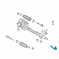 OEM 2010 Mercury Milan Outer Tie Rod Diagram - AE5Z-3A130-D