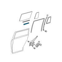 OEM Lexus GX470 Channel Sub-Assy, Rear Door Glass, RH Diagram - 69905-60060