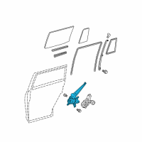 OEM Scion xD Window Regulator Diagram - 69803-0R010