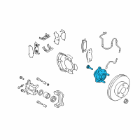 OEM 2014 Nissan Cube Hub Assembly Road Wheel Diagram - 40202-1FC0B