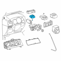 OEM Toyota Corolla Hazard Switch Diagram - 84332-02100