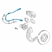 OEM Ford Taurus Front Speed Sensor Diagram - 8G1Z-2C204-A