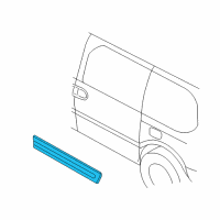 OEM 2001 Nissan Quest MOULDING Assembly Slide Door LH Diagram - 82871-2Z120