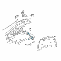 OEM 2009 Dodge Ram 3500 Cable-Hood Latch Diagram - 55364471AA