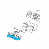 OEM Saturn Ion Pad, Rear Seat Cushion Diagram - 10356289