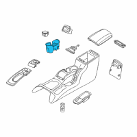 OEM Jeep Liberty CUPHOLDER-Floor Console Diagram - 5142484AC