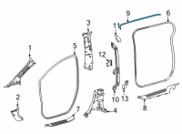 OEM 2022 Toyota Sienna Weatherstrip Diagram - 62381-08050